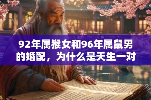 92年属猴女和96年属鼠男的婚配，为什么是天生一对多有默契