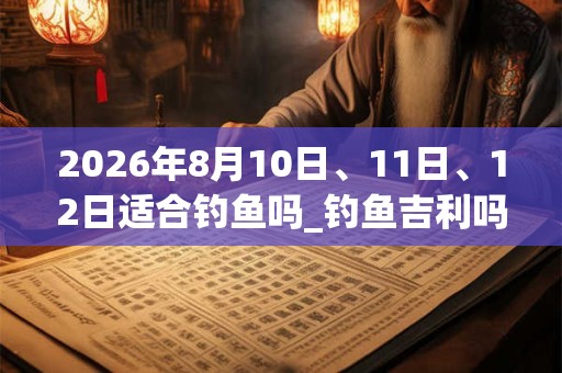 2026年8月10日、11日、12日适合钓鱼吗_钓鱼吉利吗