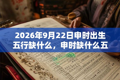 2026年9月22日申时出生五行缺什么，申时缺什么五行