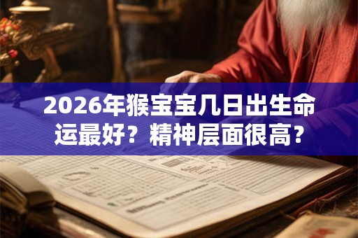 2026年猴宝宝几日出生命运最好？精神层面很高？