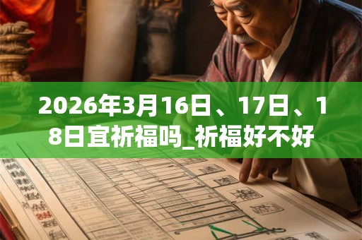 2026年3月16日、17日、18日宜祈福吗_祈福好不好