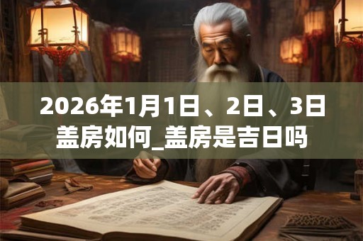2026年1月1日、2日、3日盖房如何_盖房是吉日吗