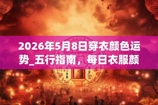 2026年5月8日穿衣颜色运势_五行指南，每日衣服颜色幸运色