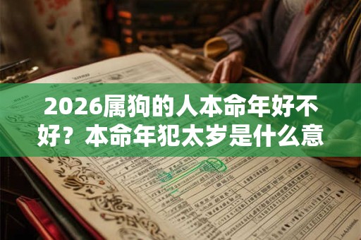 2026属狗的人本命年好不好？本命年犯太岁是什么意思？