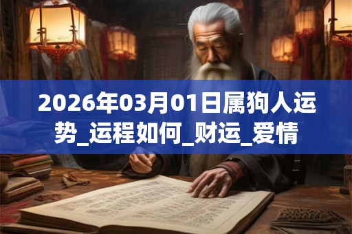 2026年03月01日属狗人运势_运程如何_财运_爱情