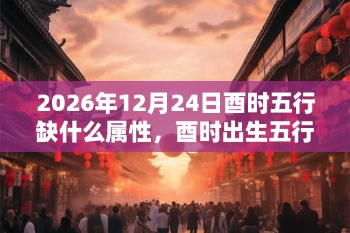 2026年12月24日酉时五行缺什么属性，酉时出生五行缺什么