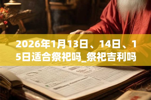 2026年1月13日、14日、15日适合祭祀吗_祭祀吉利吗