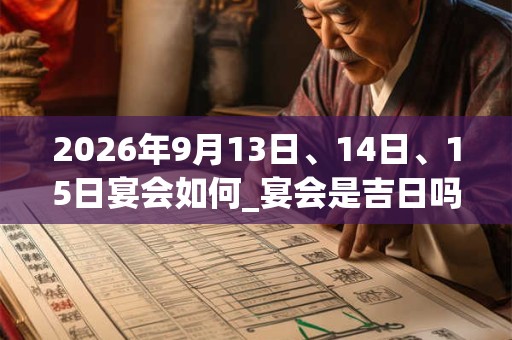 2026年9月13日、14日、15日宴会如何_宴会是吉日吗