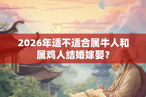 2026年适不适合属牛人和属鸡人结婚嫁娶？