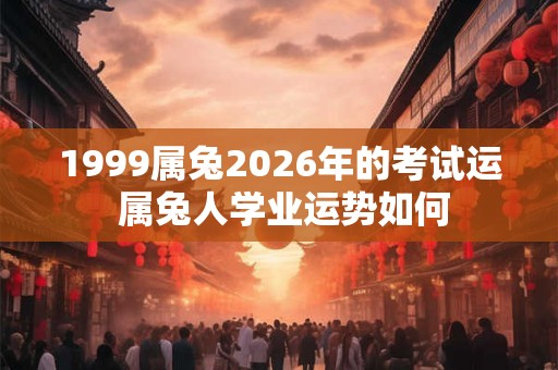 1999属兔2026年的考试运 属兔人学业运势如何