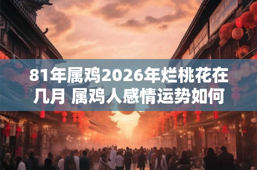 81年属鸡2026年烂桃花在几月 属鸡人感情运势如何