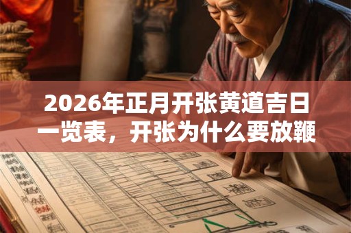 2026年正月开张黄道吉日一览表，开张为什么要放鞭炮？