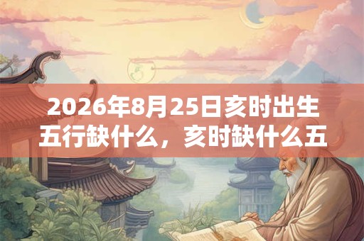 2026年8月25日亥时出生五行缺什么，亥时缺什么五行