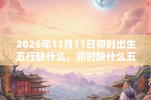 2026年11月11日卯时出生五行缺什么，卯时缺什么五行