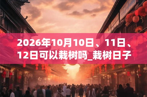 2026年10月10日、11日、12日可以栽树吗_栽树日子好吗