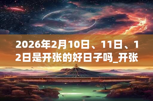 2026年2月10日、11日、12日是开张的好日子吗_开张可以吗