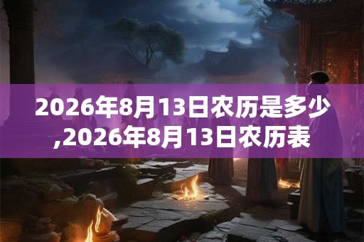 2026年8月13日农历是多少,2026年8月13日农历表