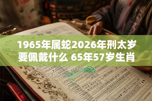 1965年属蛇2026年刑太岁要佩戴什么 65年57岁生肖蛇犯太岁怎么化解