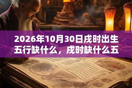 2026年10月30日戌时出生五行缺什么，戌时缺什么五行