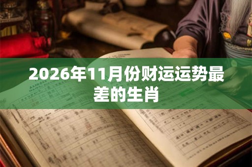 2026年11月份财运运势最差的生肖