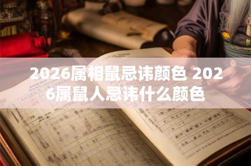 2026属相鼠忌讳颜色 2026属鼠人忌讳什么颜色