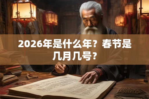 2026年是什么年？春节是几月几号？