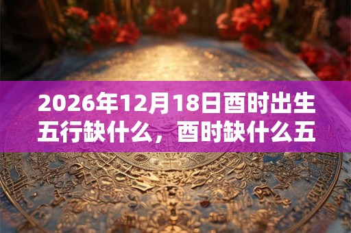 2026年12月18日酉时出生五行缺什么，酉时缺什么五行