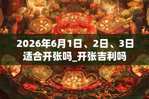 2026年6月1日、2日、3日适合开张吗_开张吉利吗 2026年6月1日、2日、3日适合开张吗_开张吉利吗