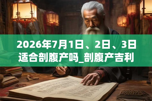 2026年7月1日、2日、3日适合剖腹产吗_剖腹产吉利吗