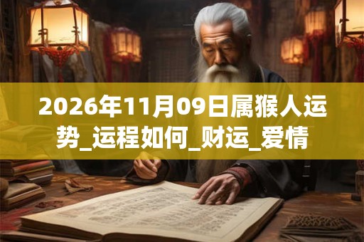 2026年11月09日属猴人运势_运程如何_财运_爱情