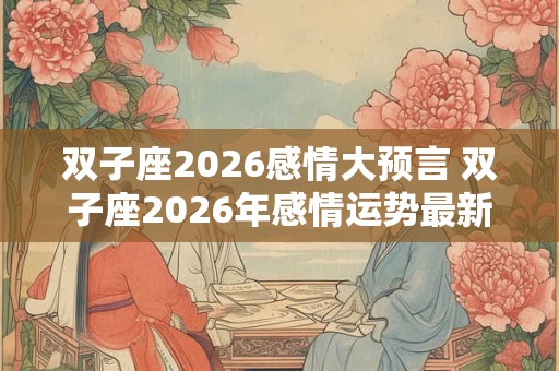 双子座2026感情大预言 双子座2026年感情运势最新预测
