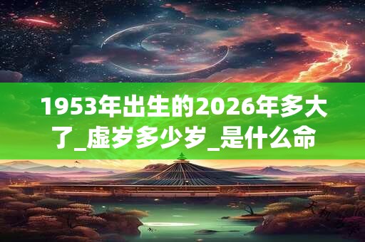 1953年出生的2026年多大了_虚岁多少岁_是什么命