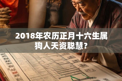 2018年农历正月十六生属狗人天资聪慧？
