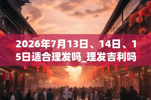 2026年7月13日、14日、15日适合理发吗_理发吉利吗