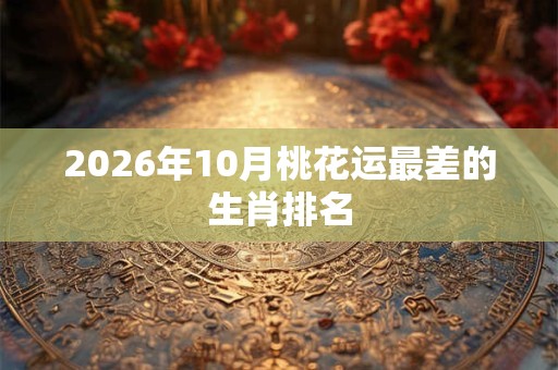 2026年10月桃花运最差的生肖排名