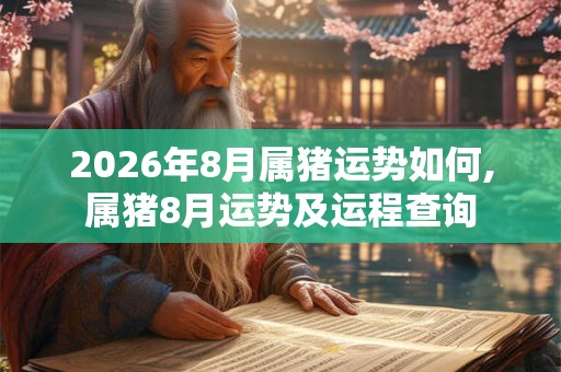 2026年8月属猪运势如何,属猪8月运势及运程查询