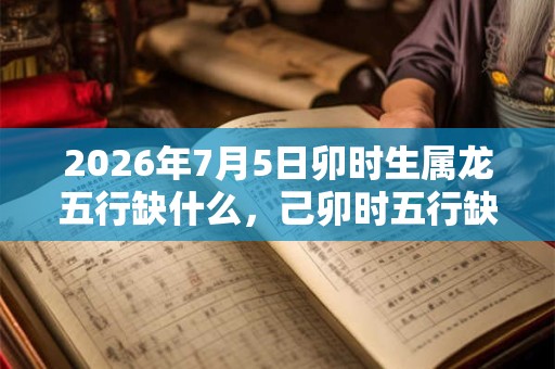 2026年7月5日卯时生属龙五行缺什么，己卯时五行缺什么