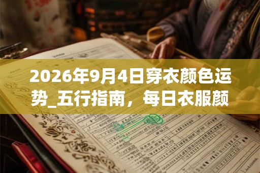 2026年9月4日穿衣颜色运势_五行指南，每日衣服颜色幸运色