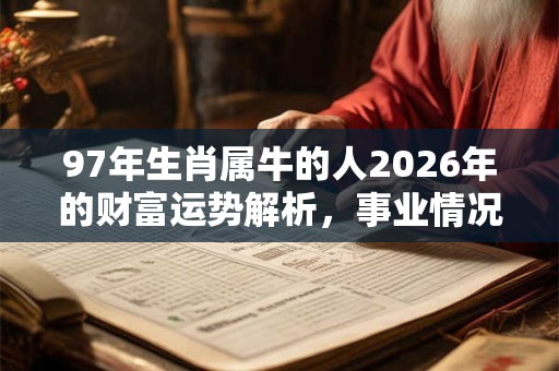97年生肖属牛的人2026年的财富运势解析，事业情况查询！