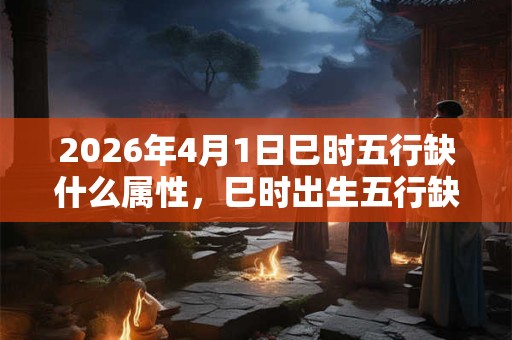 2026年4月1日巳时五行缺什么属性，巳时出生五行缺什么