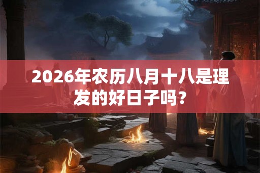 2026年农历八月十八是理发的好日子吗？