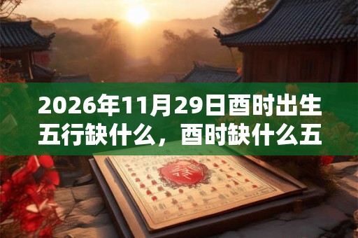 2026年11月29日酉时出生五行缺什么，酉时缺什么五行