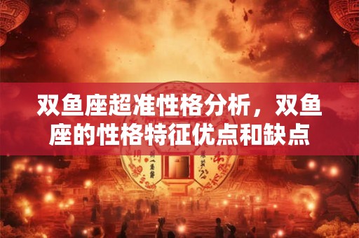 双鱼座超准性格分析，双鱼座的性格特征优点和缺点