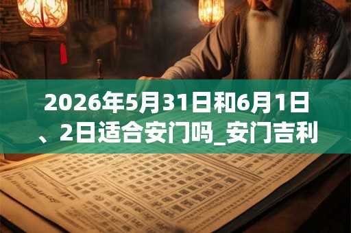 2026年5月31日和6月1日、2日适合安门吗_安门吉利吗