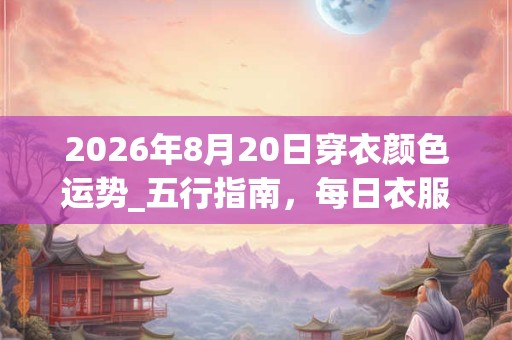 2026年8月20日穿衣颜色运势_五行指南，每日衣服颜色幸运色