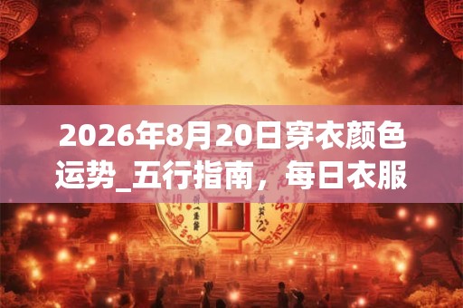 2026年8月20日穿衣颜色运势_五行指南，每日衣服颜色幸运色