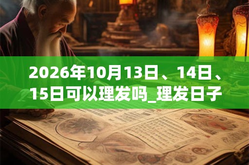 2026年10月13日、14日、15日可以理发吗_理发日子好吗