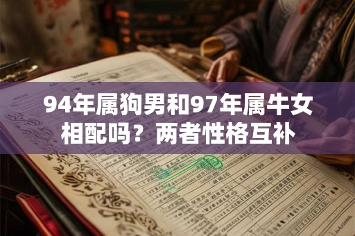 94年属狗男和97年属牛女相配吗？两者性格互补