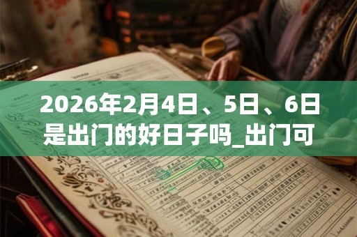 2026年2月4日、5日、6日是出门的好日子吗_出门可以吗