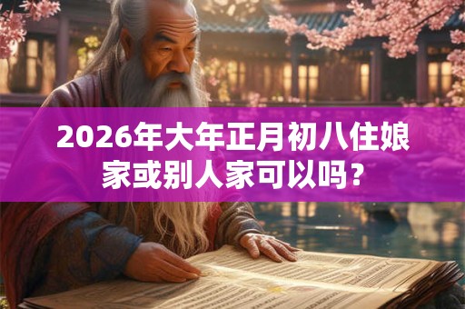 2026年大年正月初八住娘家或别人家可以吗？